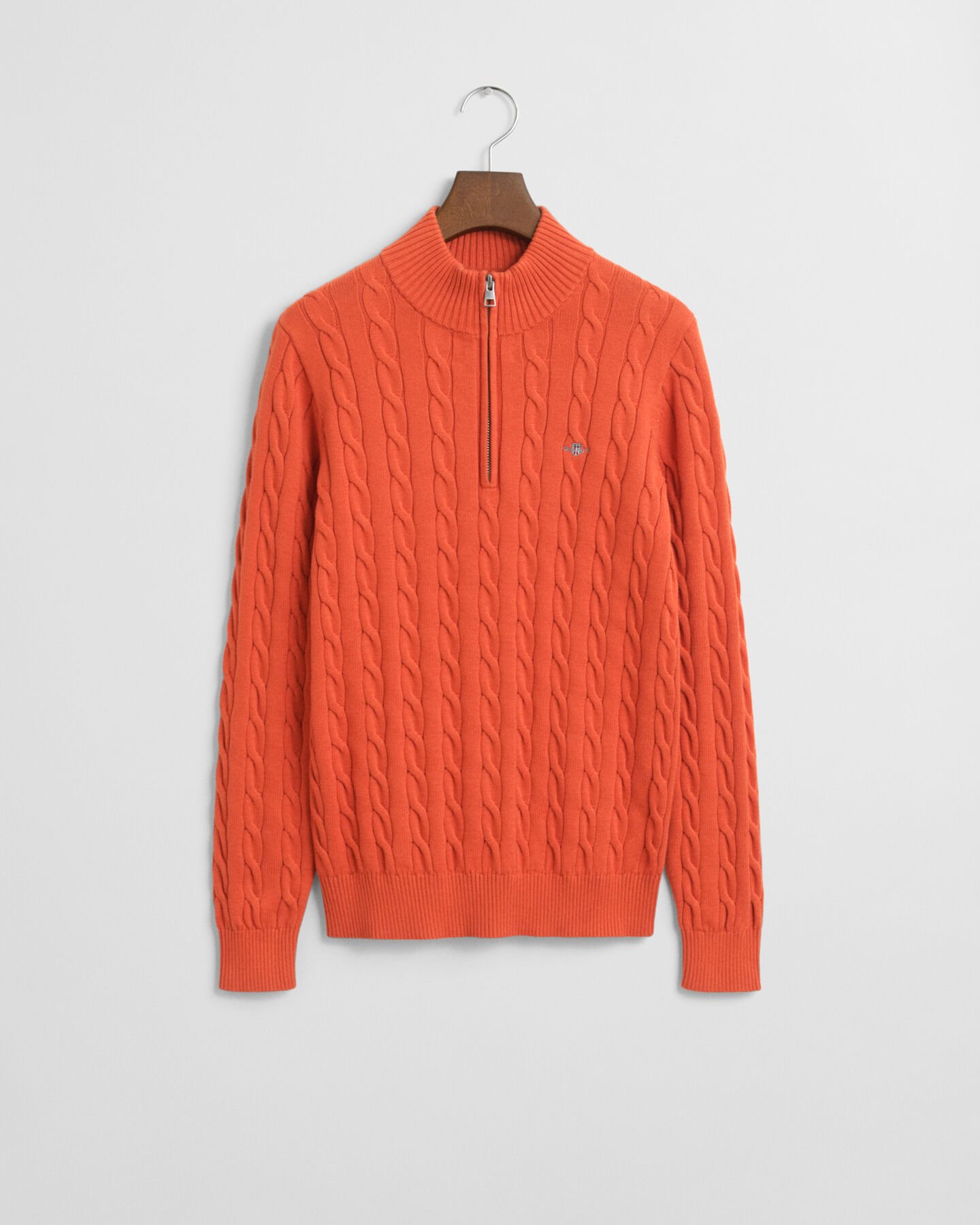 Teens Cotton Cable Knit Half-Zip Sweater