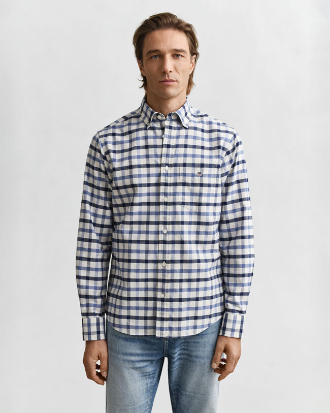 Regular Fit Checked Oxford Shirt