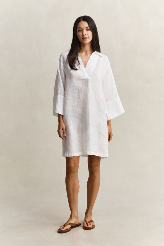 Popover Linen Dress