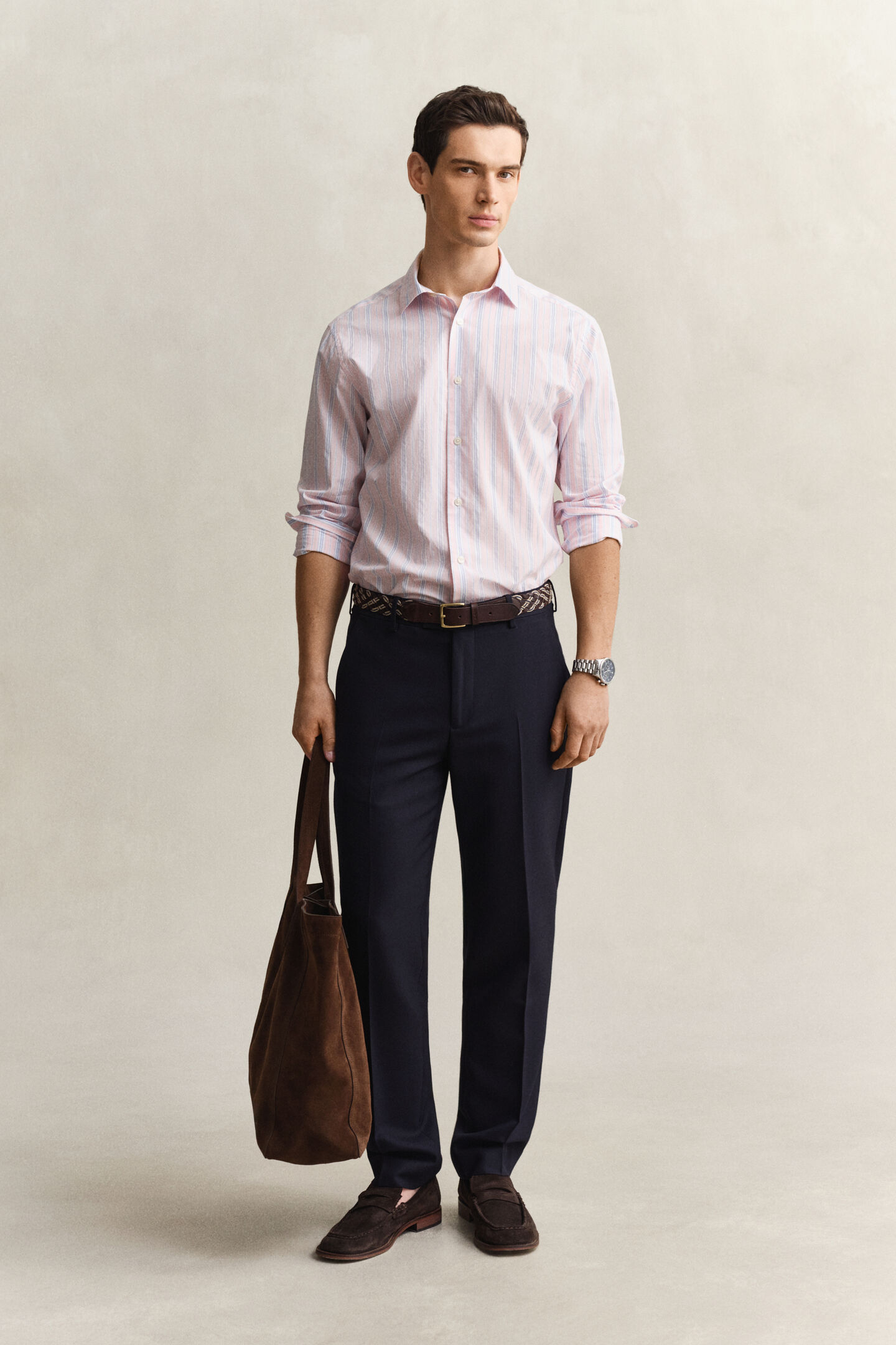 Regular Fit Dobby Striped Shirt