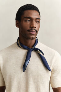 Slub Cotton Blend Short Sleeve Sweater