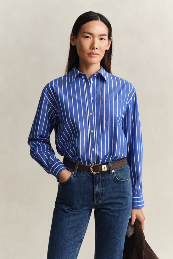 Relaxed Fit Classic Striped Poplin Shirt