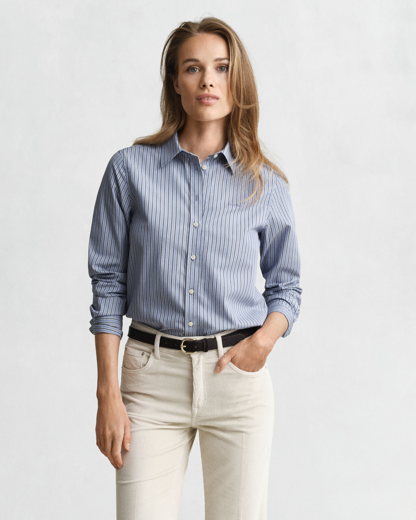 Regular Fit Striped Poplin Shirt