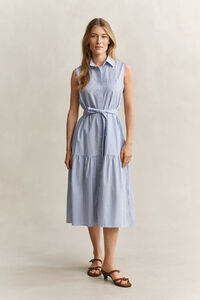 Sleeveless Striped Cotton Dress
