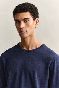 Slub Cotton Blend Sweater