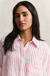 Relaxed Fit Striped Linen Shirt