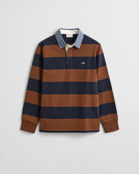Chambray Collar Striped Heavy Rugger