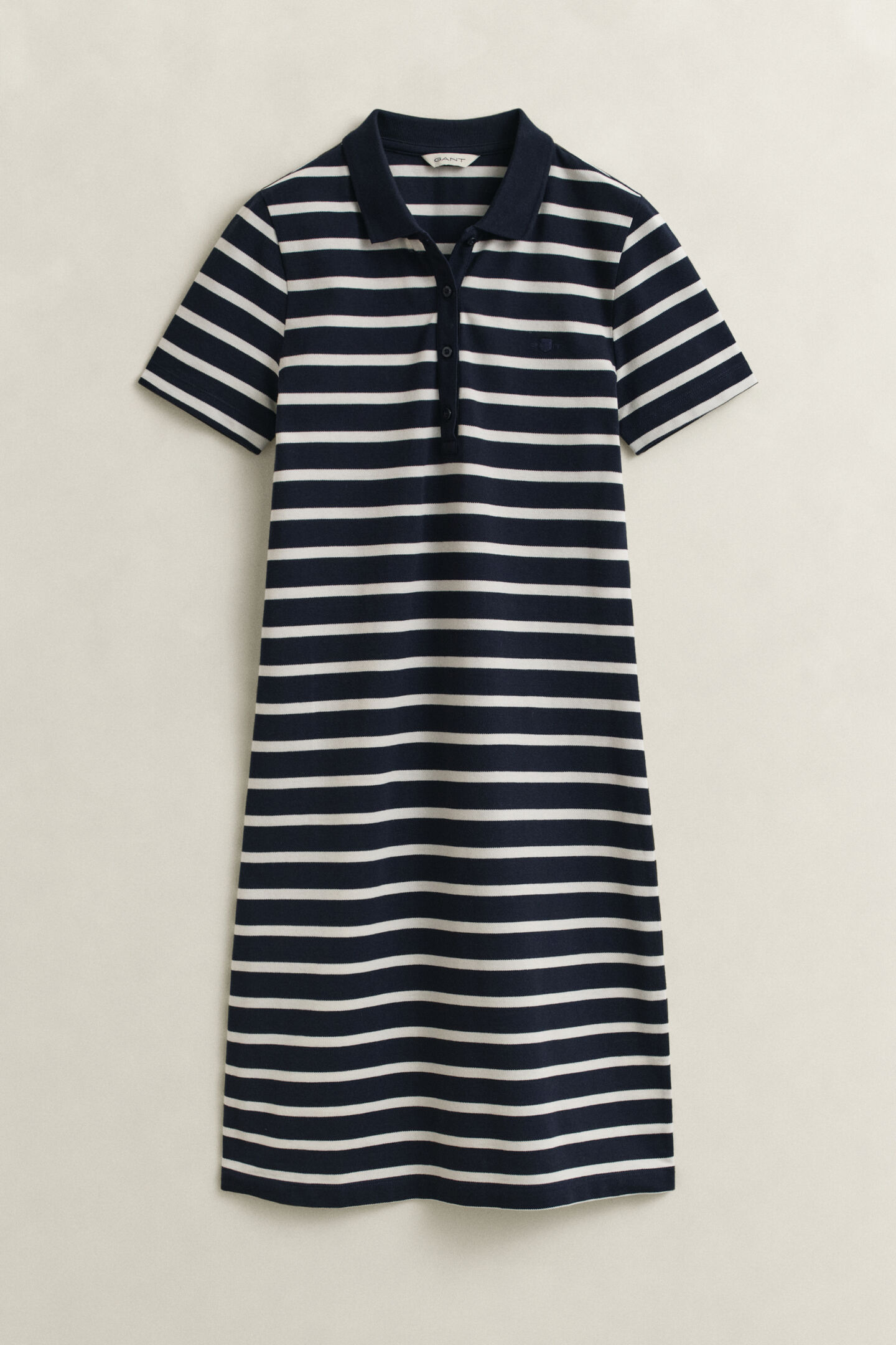 Striped Piqu&eacute; Polo Dress