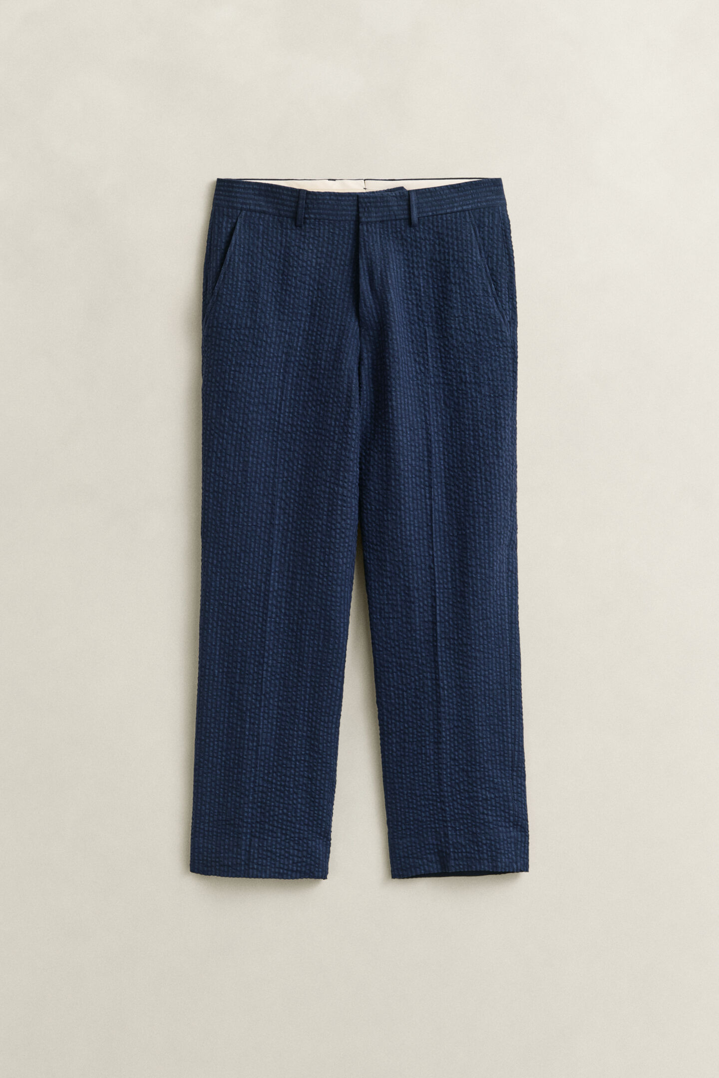 Indigo Seersucker Suit Pants