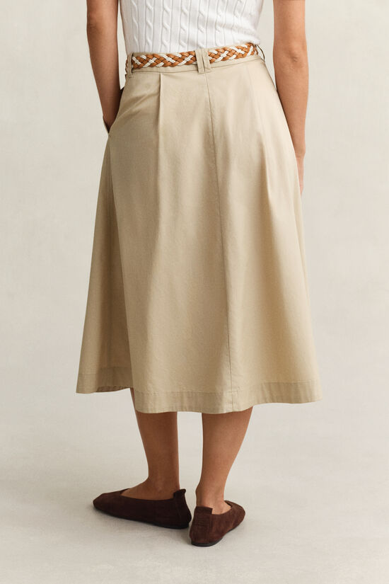Pleated Chino Skirt