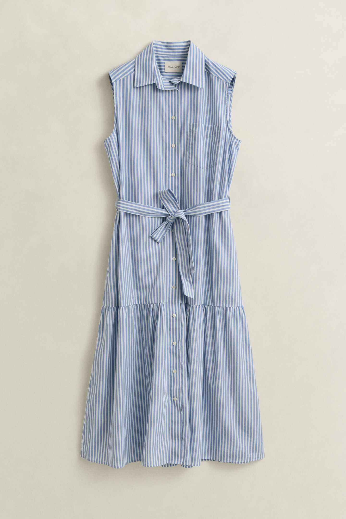 Sleeveless Striped Cotton Dress