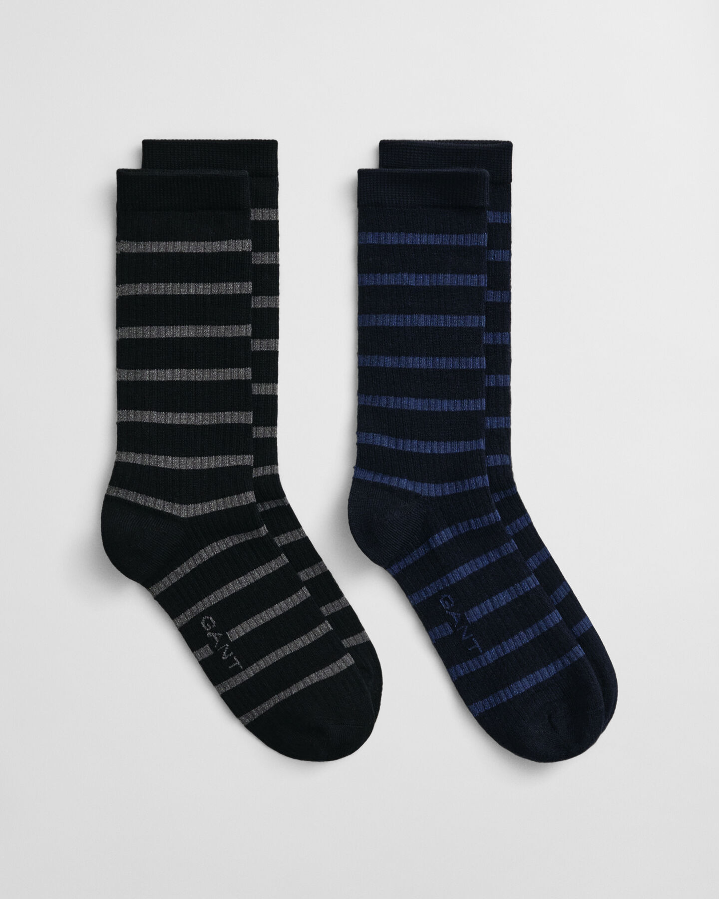 2-Pack Metallic Striped Socks Gift Box