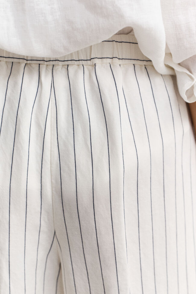 Striped Linen Blend Pants