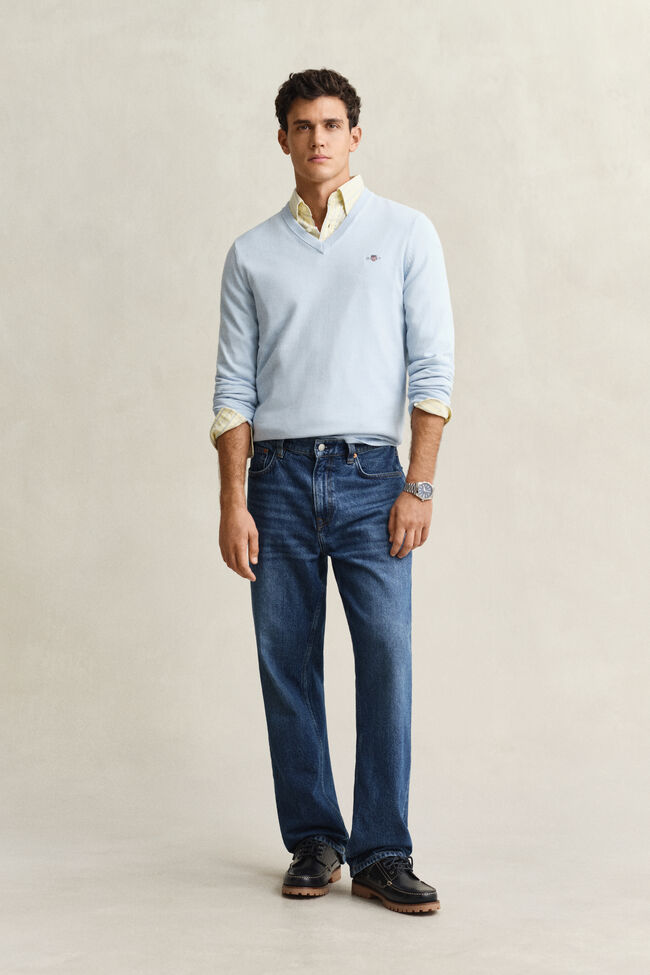 Classic Cotton V-Neck Sweater