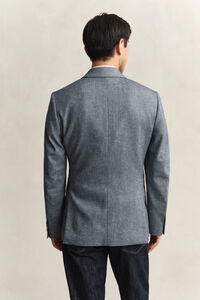 Indigo Herringbone Suit Jacket