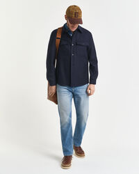 Regular Fit Wool Blend Overshirt