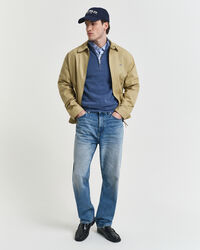 Cotton Piqu&eacute; Half-Zip Sweater