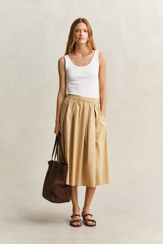 Poplin Midi Skirt