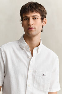 Linen Blend Short Sleeve Shirt