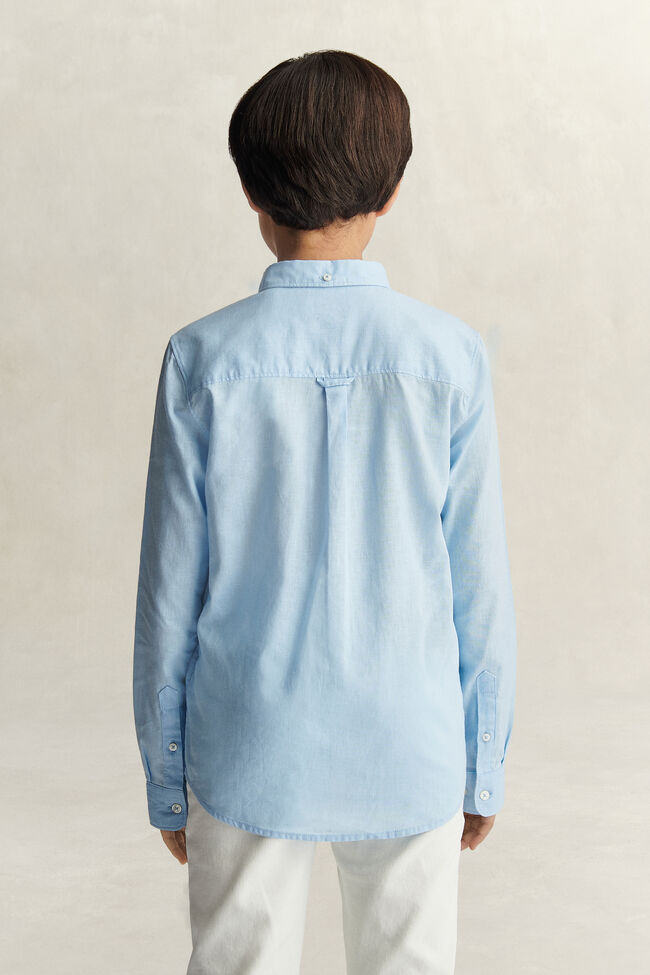 Teen Boys Linen Blend Shirt
