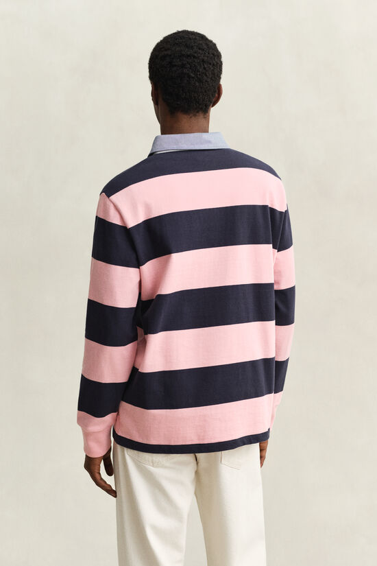 Chambray Collar Striped Heavy Rugger