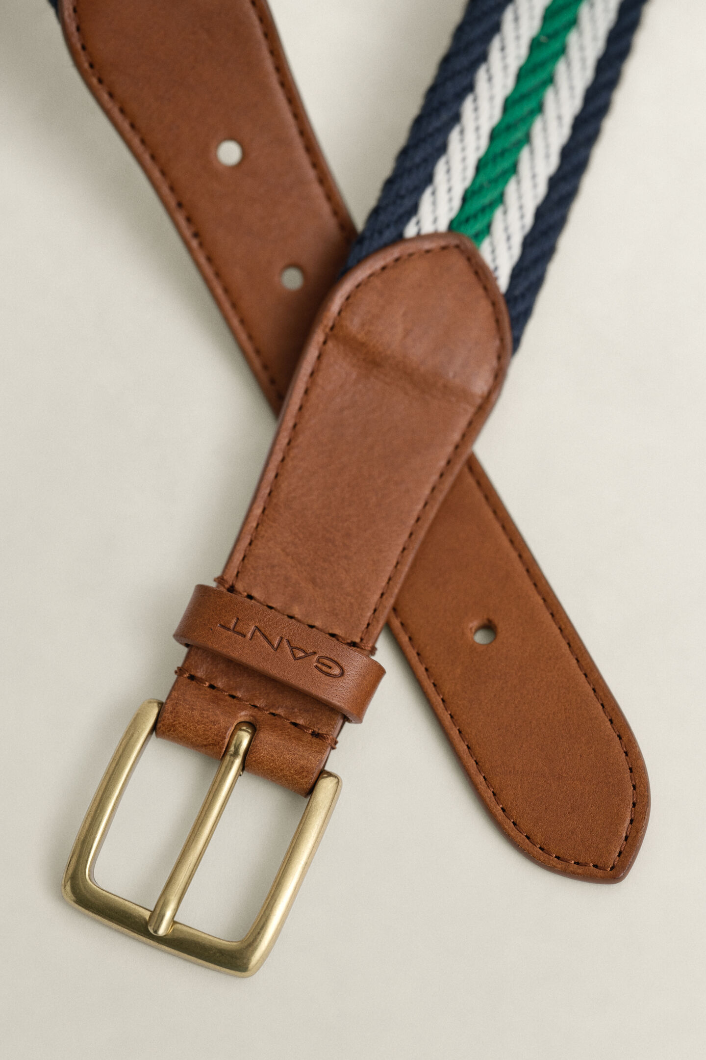 Striped Webbing Belt