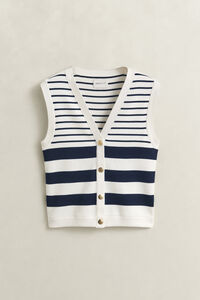 Striped Knit Vest