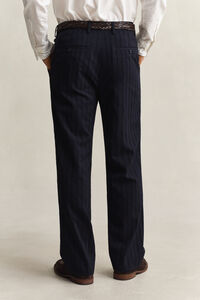 Tonal Pinstriped Suit Pants