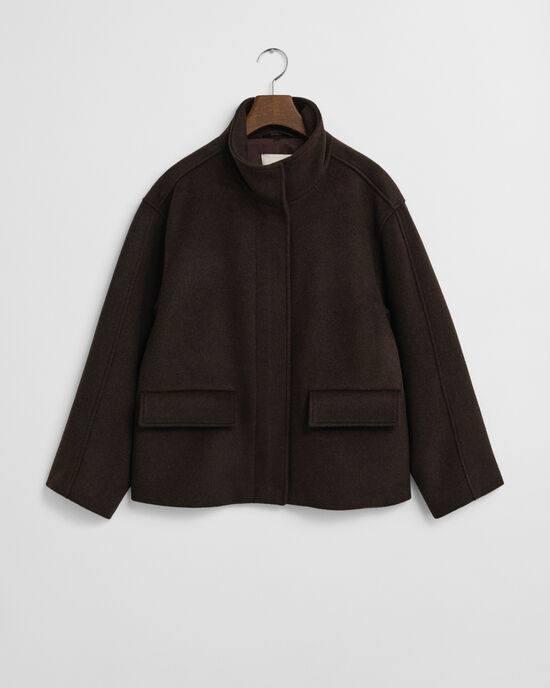 Short Wool Zip Jacket