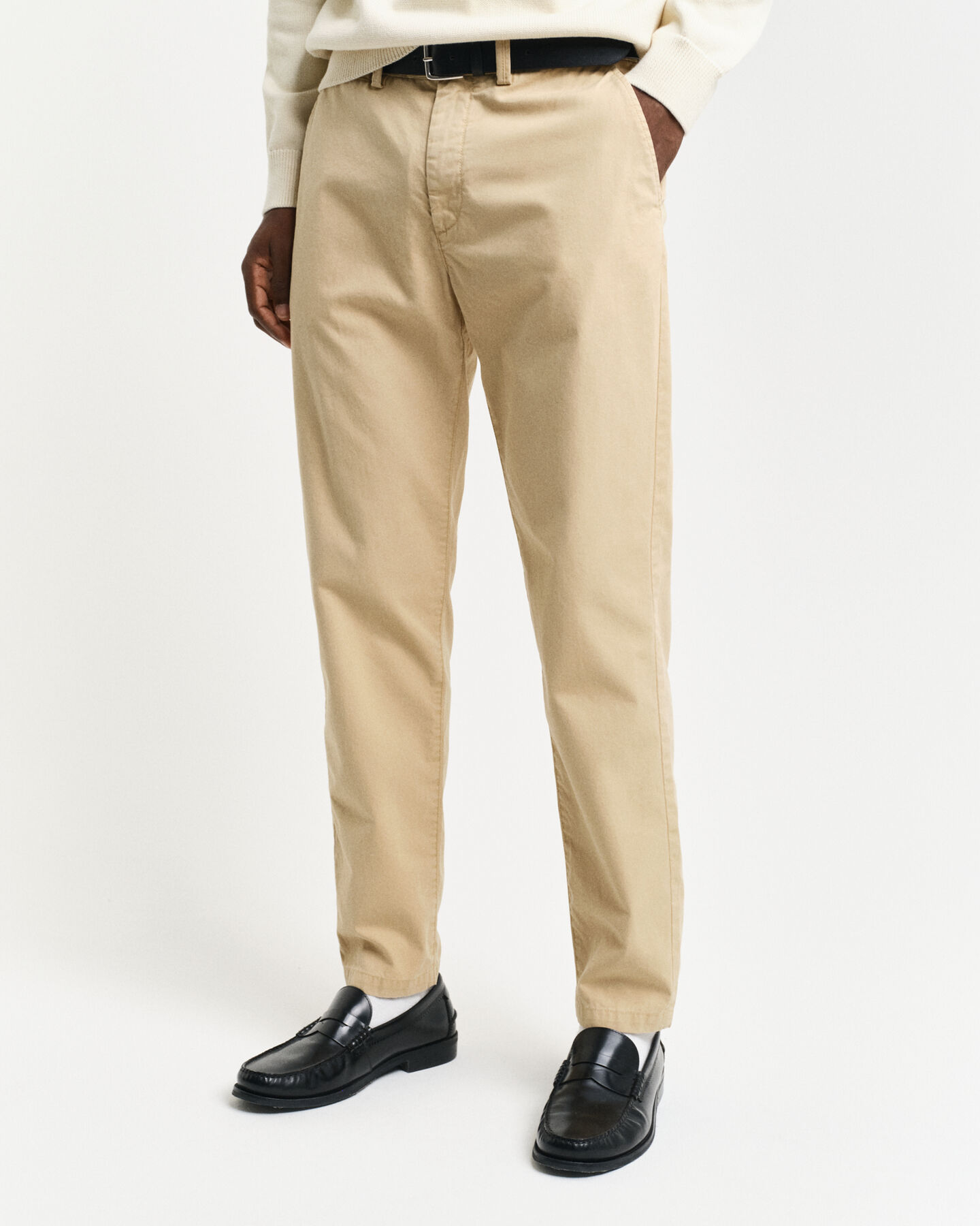 Regular Fit Tapered Canvas Chinos