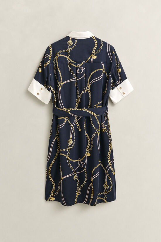 Contrast Shirt Dress