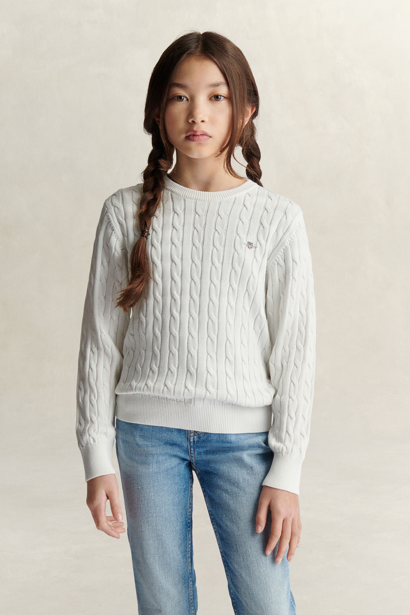 Teen Girls Cable Knit Sweater