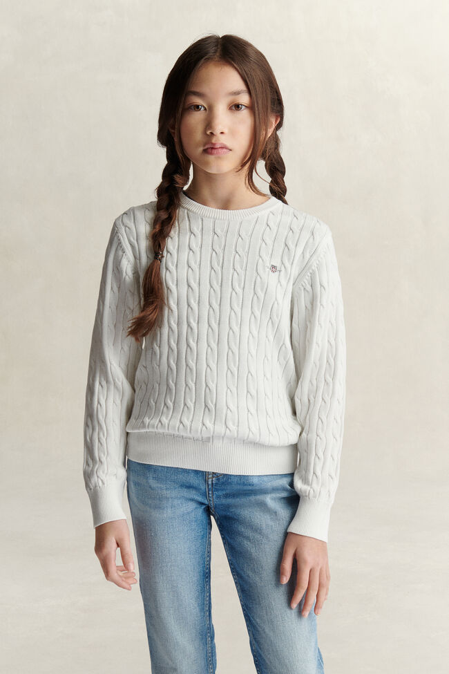 Teen Girls Cable Knit Sweater