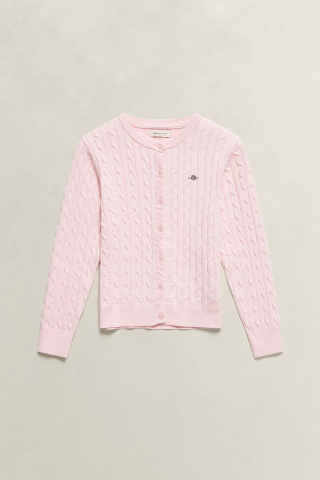Teen Girls Cable Knit Cardigan