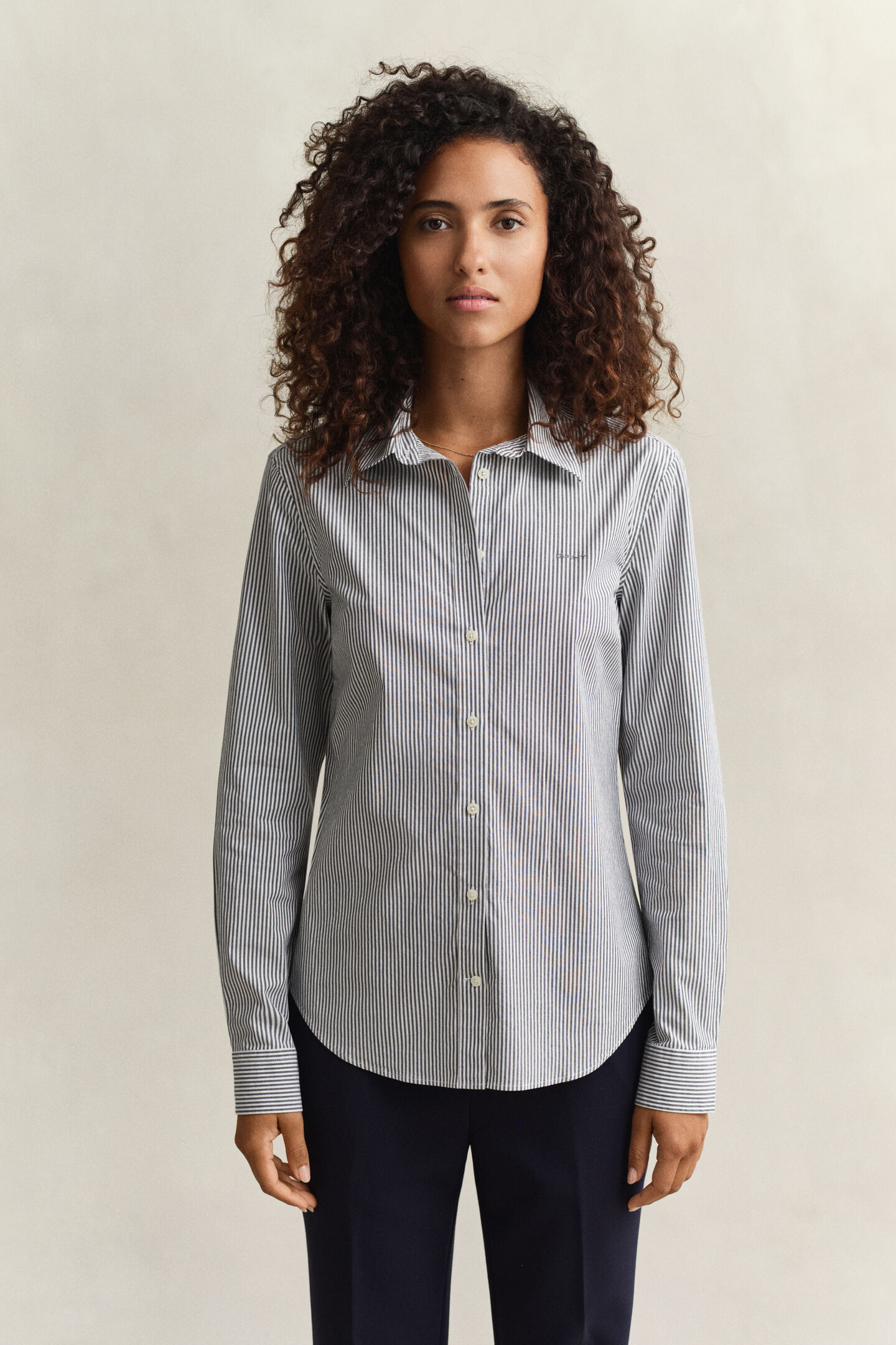 Slim Fit Striped Poplin Shirt