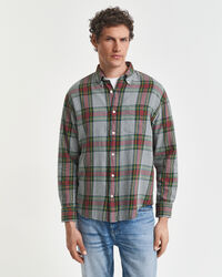 Relaxed Fit Lightweight Checked Twill Shirt