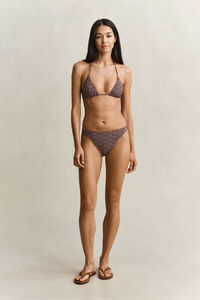 Printed Padded Triangle Bikini Top