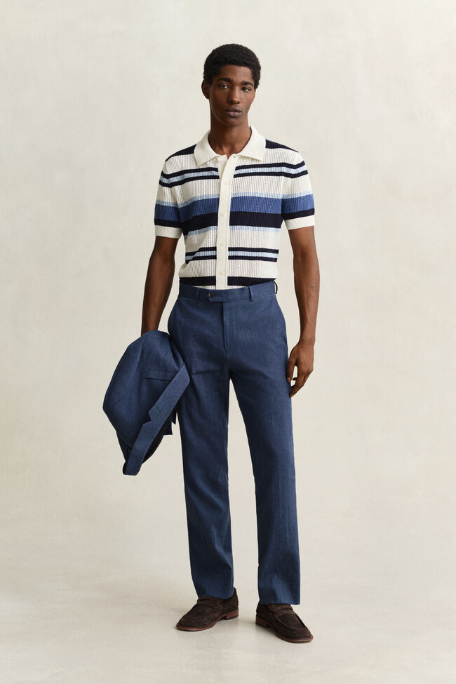 Linen Blend Suit Pants