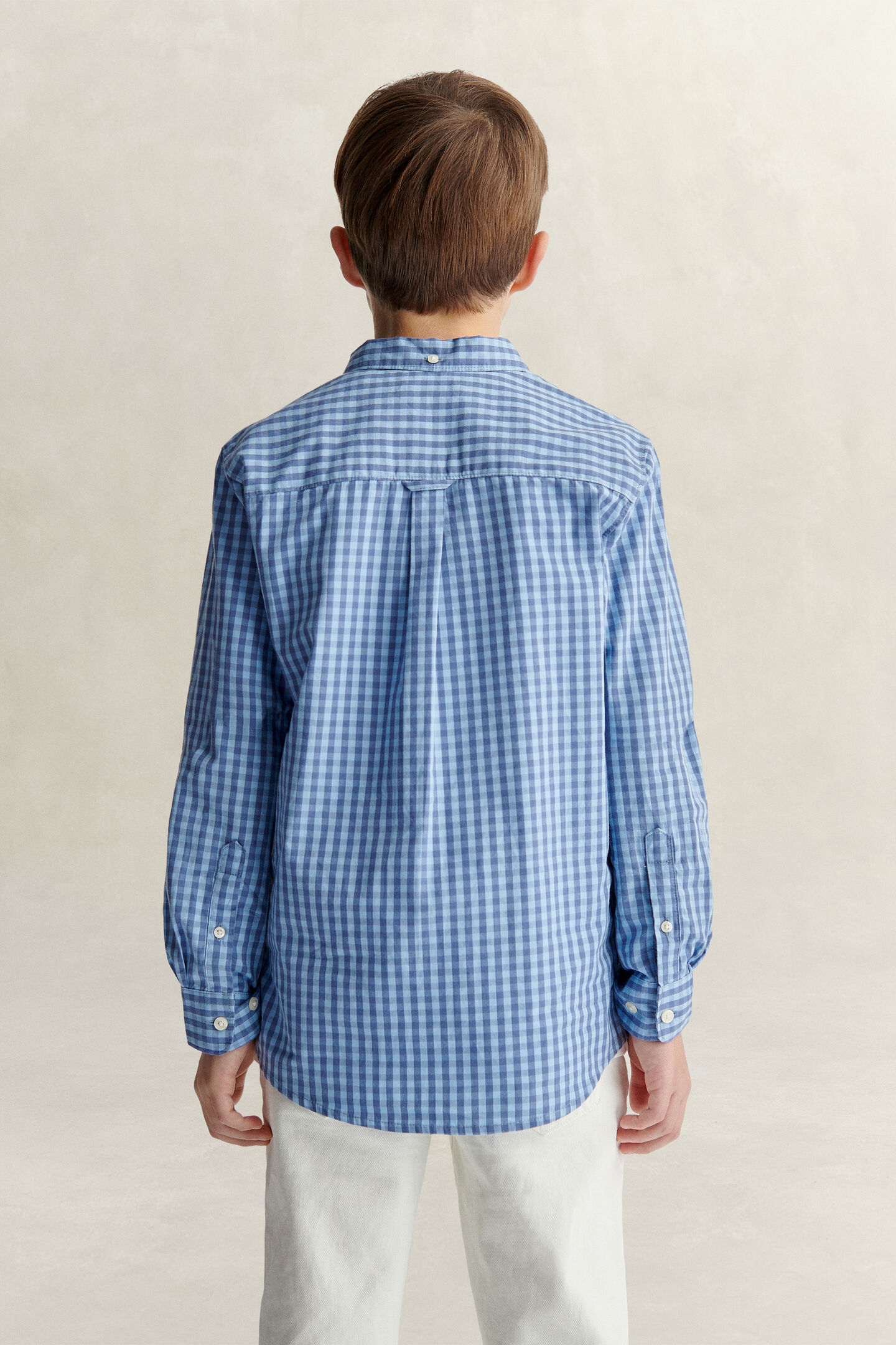 Teen Boys Gingham Poplin Shirt