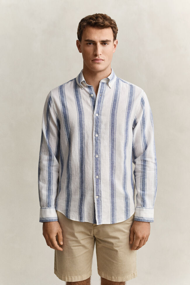 Striped Linen Blend Shirt
