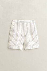 Striped Linen Blend Shorts