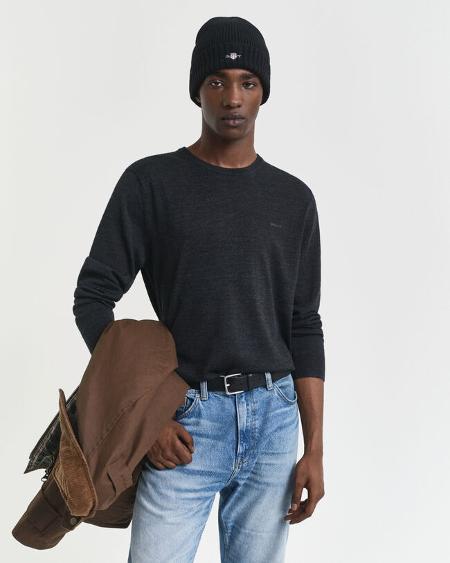 Merino Wool Crew Neck Sweater