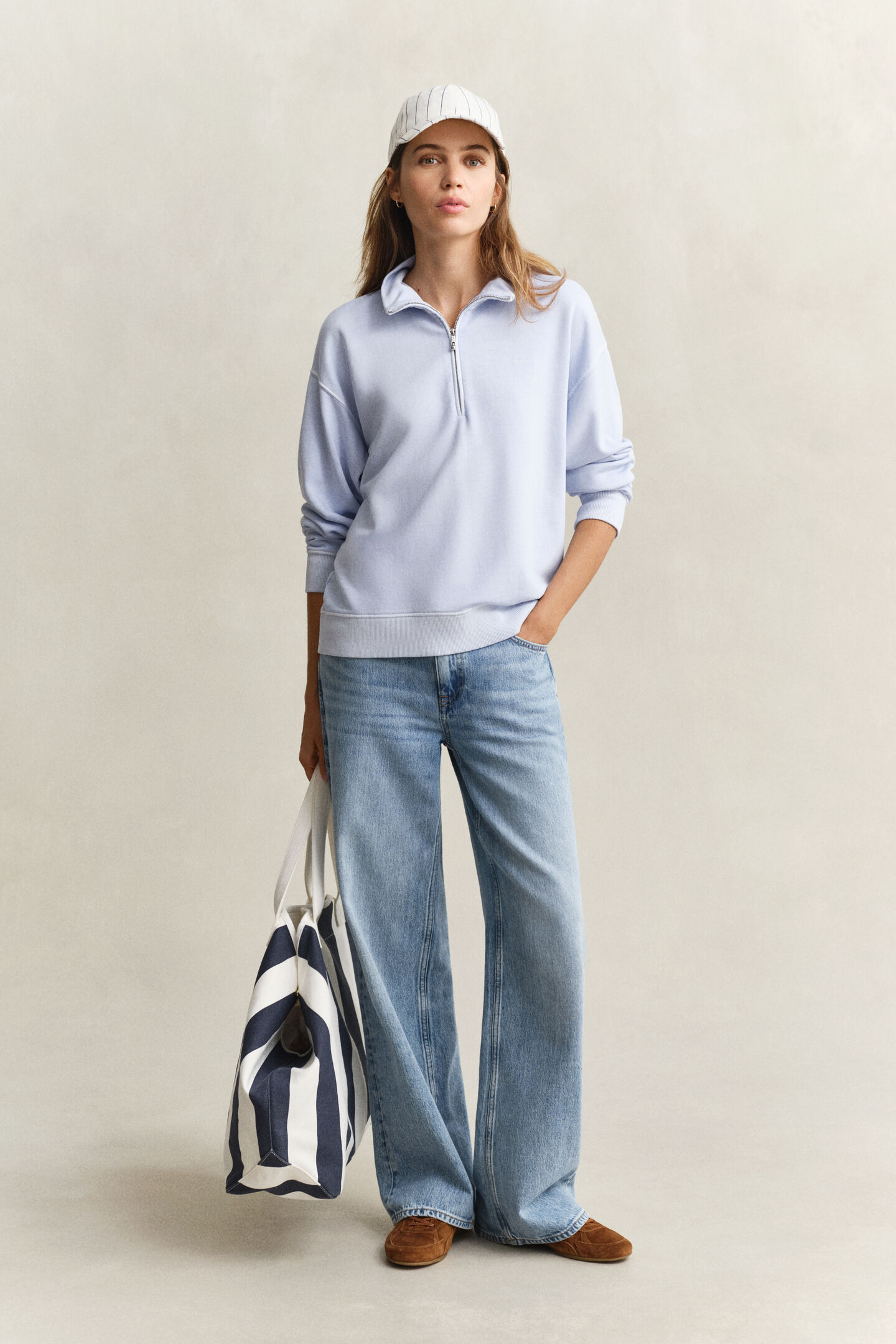 Washed Shield Half-Zip Sweatshirt