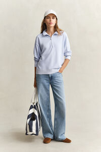 Washed Shield Half-Zip Sweatshirt