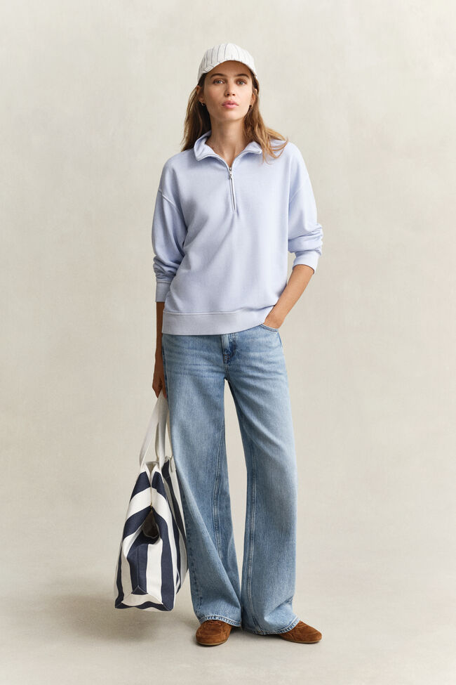 Washed Shield Half-Zip Sweatshirt