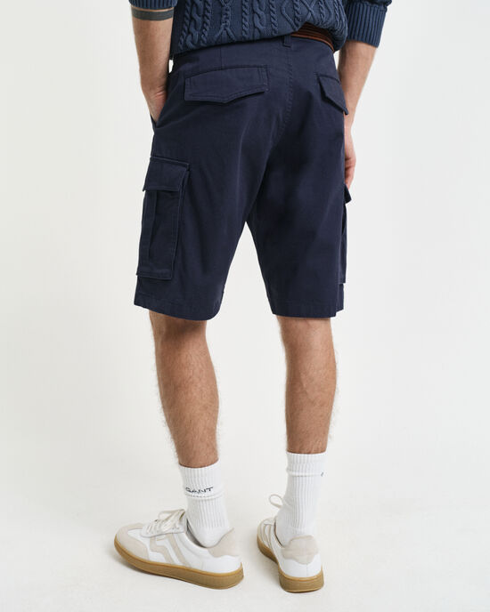 Relaxed Fit Twill Cargo Shorts