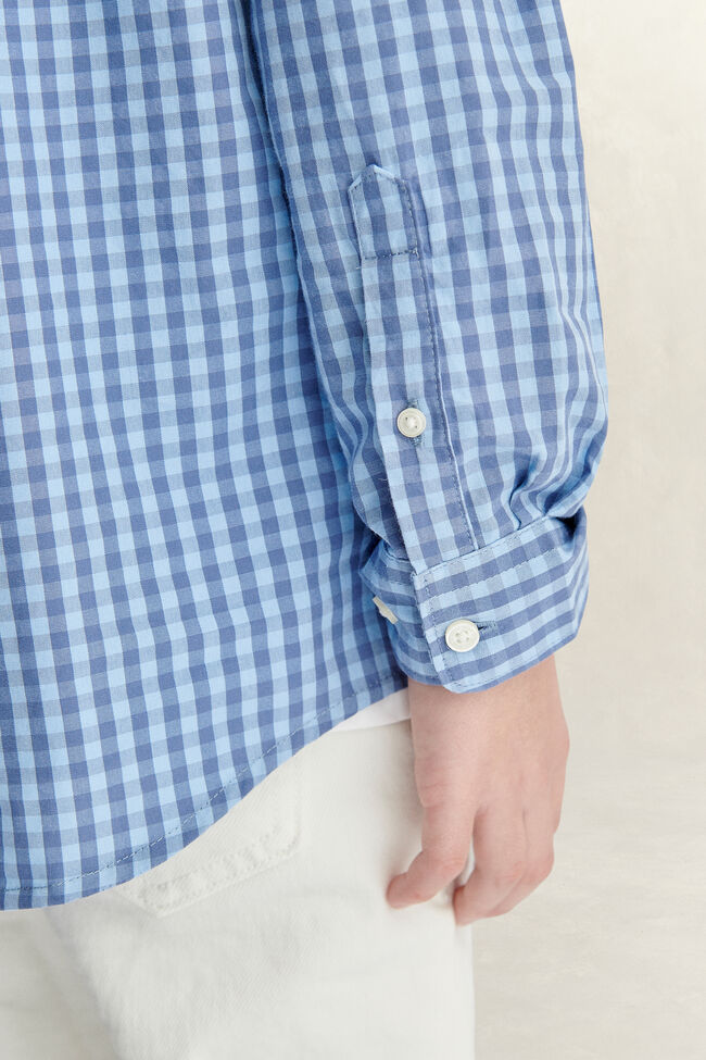 Teen Boys Gingham Poplin Shirt