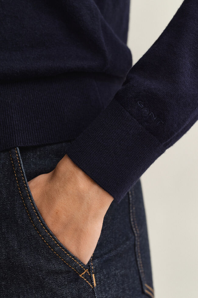 Lightweight Knit Crew Neck Cardigan