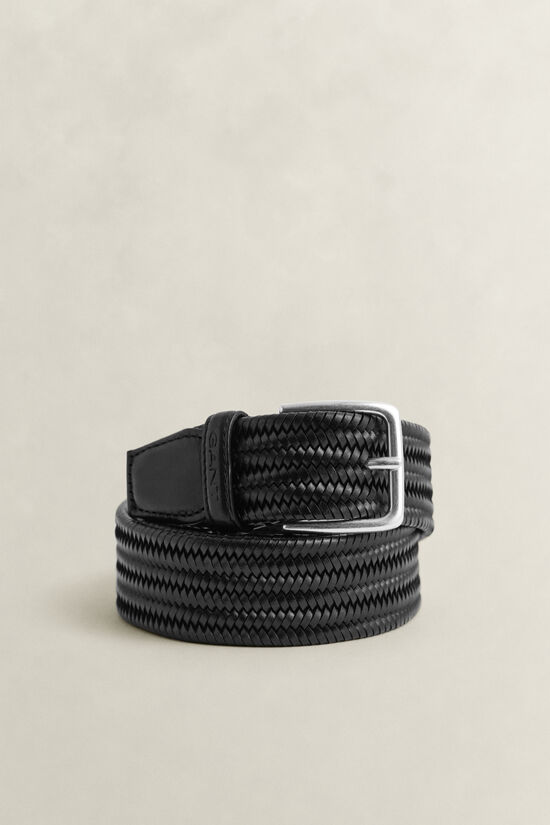 Braided Elastic Leather Belt