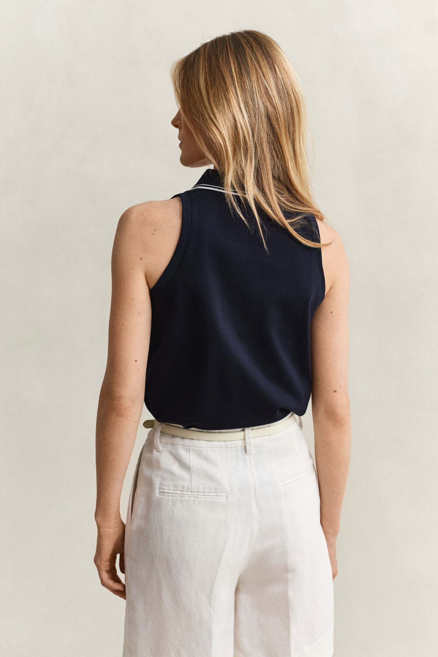 Sleeveless Piqu&eacute; Polo Shirt